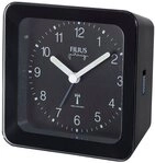 FILIUS zeitdesign Funkwecker analog, 0522 blaue Hintergrundbeleuchtung schwarz