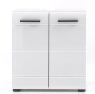 trendteam Waschbeckenunterschrank Badezimmerschrank Unterschrank Badm&ouml;bel wei&szlig;