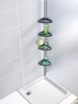 WENKO Duschregal Wenko Teleskop-Duschecke Compact Aluminium