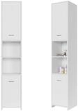 Casaria Hochschrank Neapel Badezimmerhochschrank 30 cm Breit mit 2 T&uuml;ren Bad Schrank
