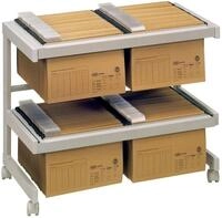 HAMMERBACHER Aufbewahrungsbox Aktenwagen 81x43x67cm 2 H&auml;ngeregister grau