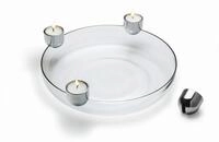 PHILIPPI Schale, Glasschale, Chrom, Glasschale, Chrom, 30 (d) cm