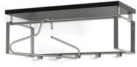 Spinder Design Wandgarderobe Garderobe Wandgarderobe Rex 3 in Nickeloptik, Hutablage