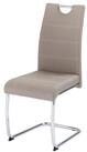 KHG Freischwinger Esszimmerstuhl Kunstleder Beige, bis 120 kg belastbar, Modern,