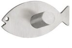 WENKO Handtuchhaken Wenko Wandhaken Fish Edelstahl, chrom, 2er-Set