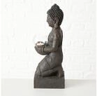 BOLTZE Dekofigur Boltze Buddha Figur mit Windlicht Statue aus Kunststoff, H&auml;he 44 cm