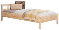 Ticaa Bettgestell Einzelbett und Doppelbett "Merci" Kiefer Natur