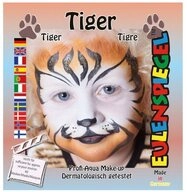 Eulenspiegel Kost&uuml;m Schminkset - Tiger - Make-up mit Zubeh&ouml;r