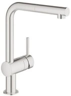 Grohe K&uuml;chenarmatur Minta, L-Auslauf, herausziehbarer Mousseur