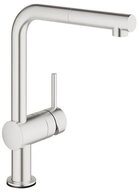 Grohe K&uuml;chenarmatur Minta Touch, L-Auslauf herausziehbarer Mousseur