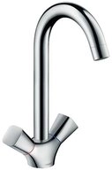 hansgrohe K&uuml;chenarmatur hansgrohe Zweigriffarmatur 220 Logis M31, Chrom