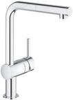 Grohe K&uuml;chenarmatur Minta, L-Auslauf, herausziehbarer Mousseur, Niederdruck,...