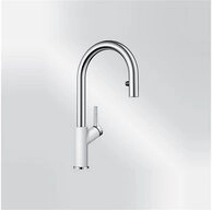 Blanco K&uuml;chenarmatur CARENA-S Vario SILGRANIT-Look Einhebelmischer wei&szlig;/chrom,
