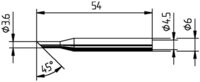 Ersa L&ouml;tkolben Ersa 0162LD L&ouml;tspitze angeschr&auml;gt Spitzen-Gr&ouml;&szlig;e 3.60 mm Inhalt 1