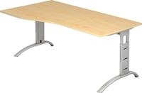 HAMMERBACHER Schreibtisch Schreibtisch 180x100/80cm h&ouml;henverstellbar bis 85cm...