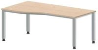 HAMMERBACHER Schreibtisch Q-Line, Freiform, links/rechts montierbar