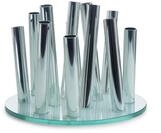 PHILIPPI Dekovase, Glas, Aluminium poliert, 24 (d) cm