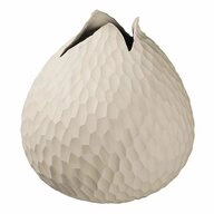 ASA SELECTION Dekovase CARVE, &Oslash; 18,5 x H 18 cm, Creme, Feinsteinzeug, (1 St),