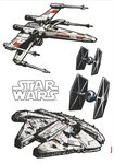 Komar Wandtattoo Star Wars Spaceships - Gr&ouml;&szlig;e 100 x 70 cm (5 St), selbstklebend,