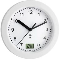 TFA Dostmann Wanduhr Funk-Badezimmer-/Feuchtraumuhr 60.3501 (Badezimmer-/Feuchtraum