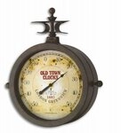 TFA Dostmann Wanduhr TFA 60.3011 analoge Wanduhr und Thermometer NOSTALGIE
