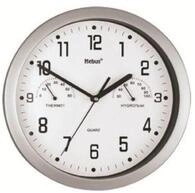 Mebus Wanduhr Mebus 06992 Quarz Wanduhr 25.5 cm Silber