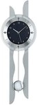 AMS Funk-Pendelwanduhr F5243 (Quarzuhr, Holz-/Aluminiumgeh&auml;use,Esszimmer,Wohnzimmer)
