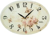 AMS Wanduhr W9478 (Quarzuhr,Glas,Wohnzimmer,Esszimmer,K&uuml;che,Arbeitszimmer,B&uuml;ro,