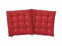 TOM TAILOR Stuhlkissen DOVE Sitzkissen mit 9 Punkt-Steppung, 40 x 40 cm in Rot