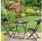 Outsunny Gartenlounge-Set mit 2 St&uuml;hle, Tisch, (Outdoor Balkonm&ouml;bel f&uuml;r 2