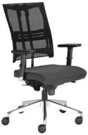 Nowy Styl B&uuml;rostuhl 1 B&uuml;rodrehstuhl NET MOTION Alu Chrom Polypropylen schwarz