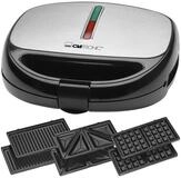 CLATRONIC 2-in-1-Sandwichmaker ST/WA 3670, 3in1 Sandwichtoaster, Waffeleisen und