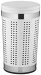 kela W&auml;schebox SEVILLA, &Oslash; 35 cm, Metall, Wei&szlig;, Silbergrau, Deckel mit...