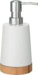WENKO Seifenspender Bamboo, (1-tlg), Keramik, 330 ml