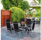 Outsunny Garten-Essgruppe 7-TLG Sitzgarnitur Gartengarnitur Gartenm&ouml;bel,...