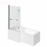 HOME DELUXE Badewanne ELARA, 170 x 85 x 53 Badewanne mit Dusche, inkl.