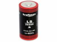 kraftmax KRAFTMAX Lithium-Batterie LS26500, C-Zelle, 3,6 Batterie