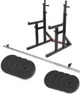 GORILLA SPORTS Squat Rack Multi Squat Rack inkl. Langhantel Set, (10-tlg)