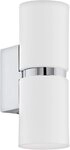 EGLO Wandleuchte PASSA, LED wechselbar, Warmwei&szlig;, Wand-/Deckenleuchte, L6 x H17 x