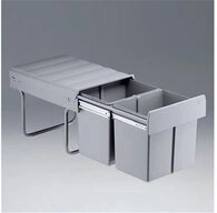 WESCO Einbaum&uuml;lleimer 787811-85 Double-Master 40 DT, alugrau