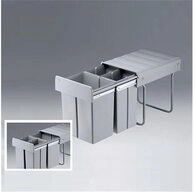 WESCO Einbaum&uuml;lleimer 757721-85 Bio-Trio-Maxi 40 DT, alugrau