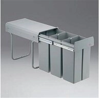 WESCO Einbaum&uuml;lleimer 757611-85 Bio-Trio 30 DT, alugrau