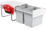 Hailo Einbaum&uuml;lleimer Hailo Abfallsammler 3641221 TR Swing Raumspar-Tandem-H 2x 20