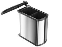 Hailo Einbaum&uuml;lleimer Hailo Abfallsammler 3416101 MF Swing bs Duo 16 Liter Edelstahl