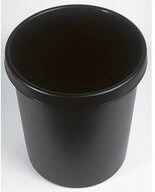 HELIT M&uuml;lleimer helit Papierkorb 30l Ku. m.Griffrand schwarz H405mm D350mm