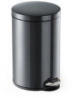 DURABLE M&uuml;lleimer 1 Treteimer M&uuml;lleimer Metall 12L rund anthrazit