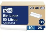 TORK M&uuml;lleimer TORK 204060 M&uuml;llsack 50 l Transparent 1 St.
