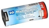 PAPSTAR M&uuml;llbeutel M&uuml;llbeutel, LDPE 30 l 60 cm x 50 cm grau 17 my 20 Stk