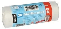 Starpak M&uuml;llbeutel 20 M&uuml;llbeutel mit Tragegriffen, HDPE 20 l 48 cm x 47 cm