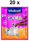 Vitakraft Katzensnack Cat-Stick mini Truthahn & Lamm, 60 x 6g, Snack f&uuml;r:...